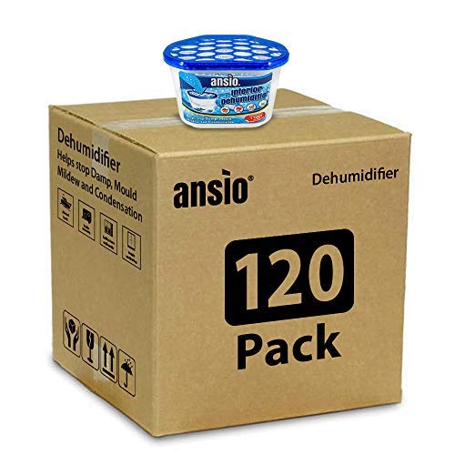 ANSIO Dehumidifier 500ml Pack of 5 Condensation Remover Moisture Absorber Dehumidifiers for Damp, Mould, Moisture in Home, Kitchen, Wardrobe, Bedroom, Caravan, Office, Garage, Bathroom, Basement