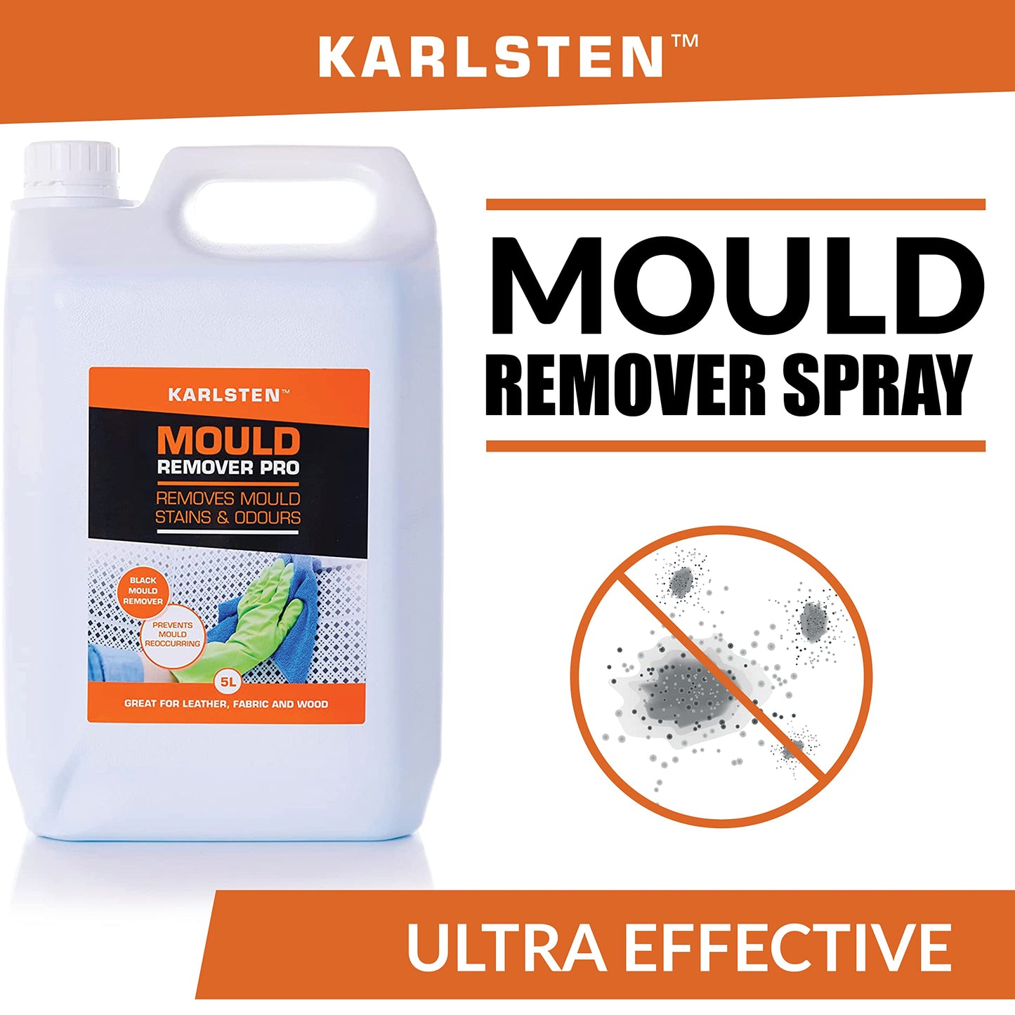 Karlsten Black Mould Remover Eliminates Mould Spores Ultra Effective Mould Eradication 5 Litre